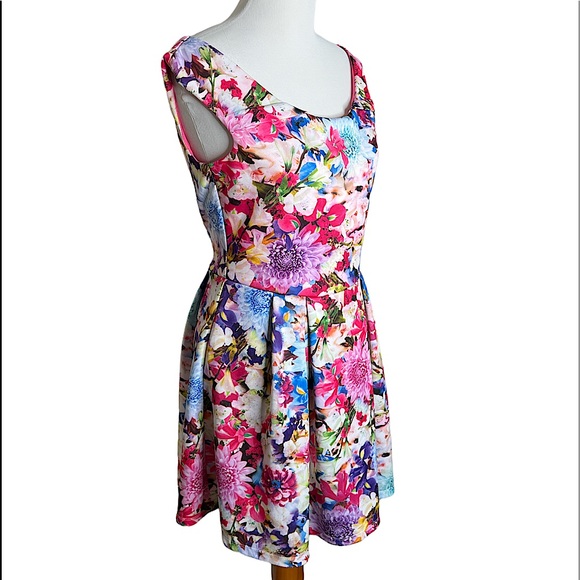 Windsor DRESS Floral Fit & Flirty Romantic Sexy Summer Colorful Beach Cheap Cute - Picture 1 of 12